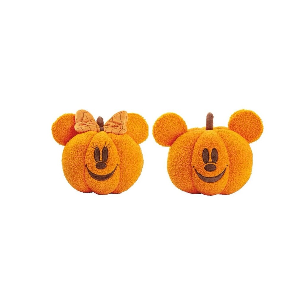 NEW Aldi x Disney Mickey & Minnie Halloween Pumpkin Throw Pillow Set - FAST SHIP